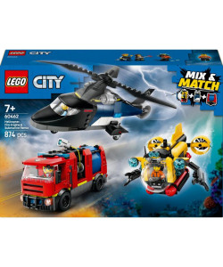LEGO® CITY 60462 Remix: Helikoptéra, hasičský vůz a ponorka